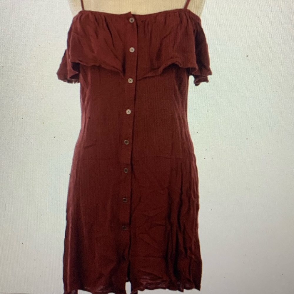 Red Casual Cold Shoulder Dress